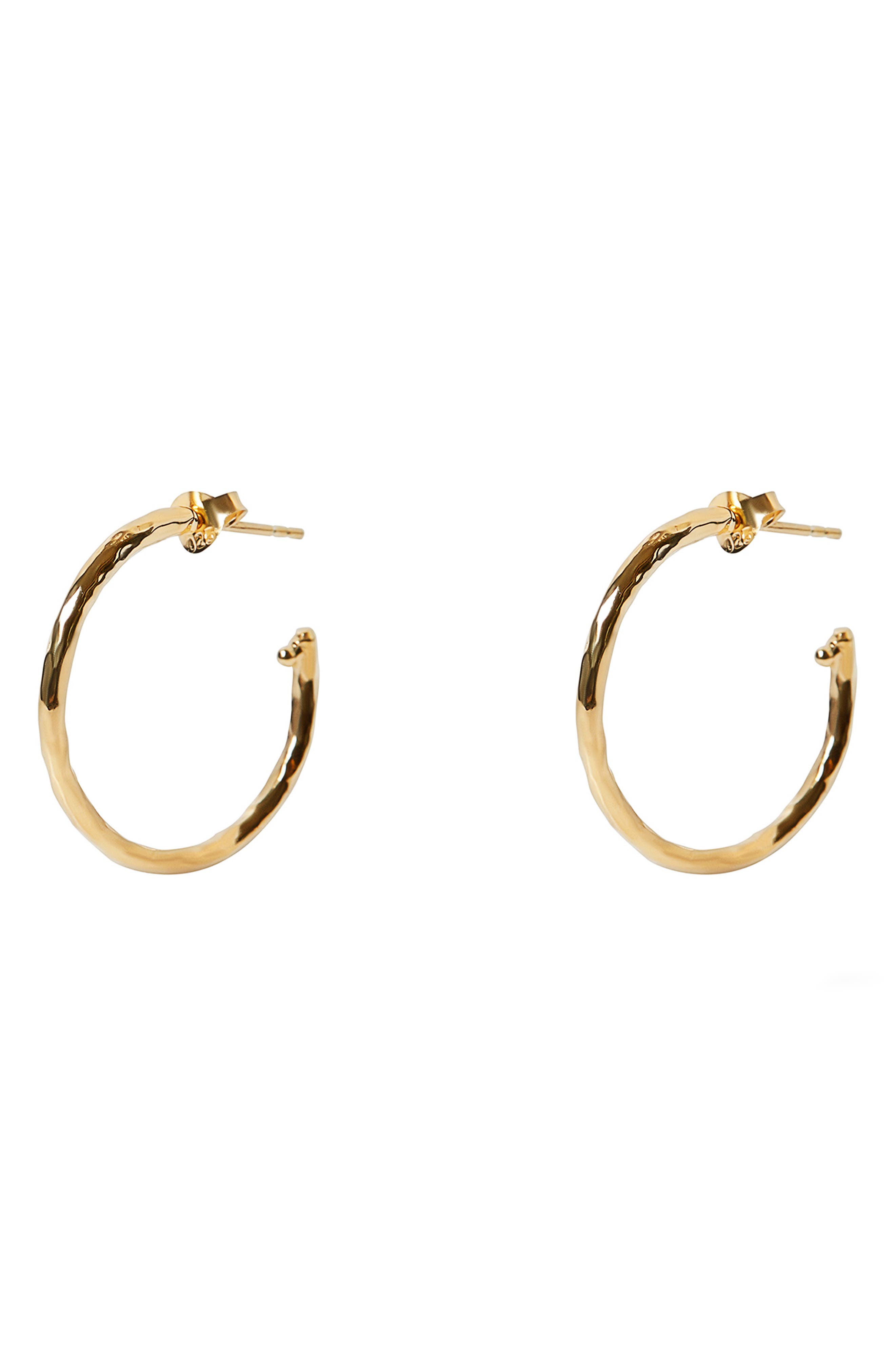 argento vivo hammered hoop earrings