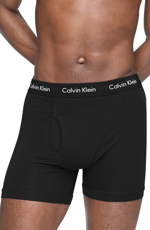 Shop Calvin Klein 5-pack Boxer Briefs In 6h0 Black/black