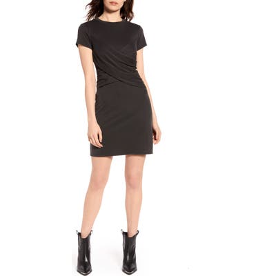 Socialite Cross Front Minidress, Black