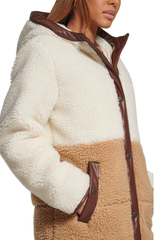 LEVI'S FAUX SHEARLING QUILTED PARKA