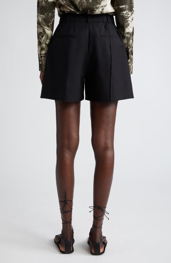 Shop Jason Wu Collection High Waist Wool Blend Tailored Shorts In Black