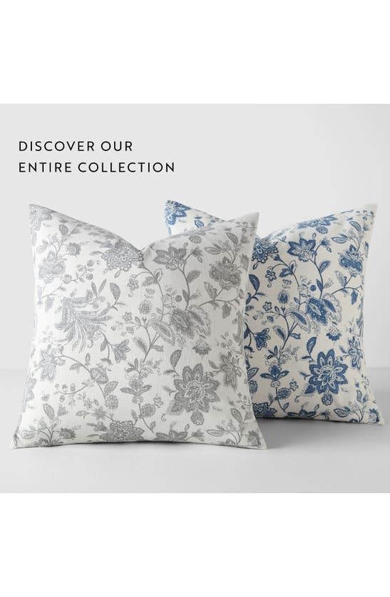 Ienjoy Home Jacobean Floral Cotton Throw Pillow In Gray