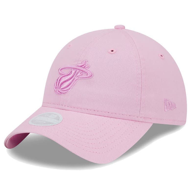 Shop New Era Pink Miami Heat Colorpack Tonal 9twenty Adjustable Hat
