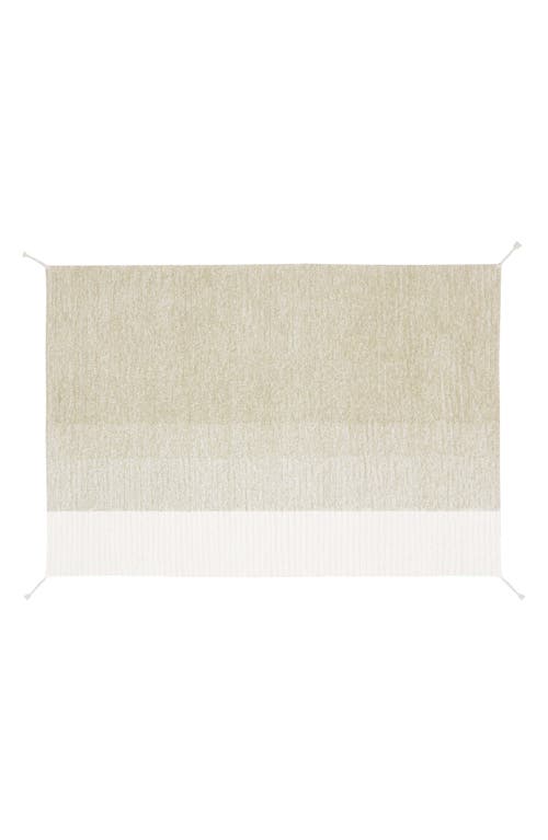 Lorena Canals Reversible Washable Recycled Cotton Blend Rug in Light Olive /Ivory at Nordstrom