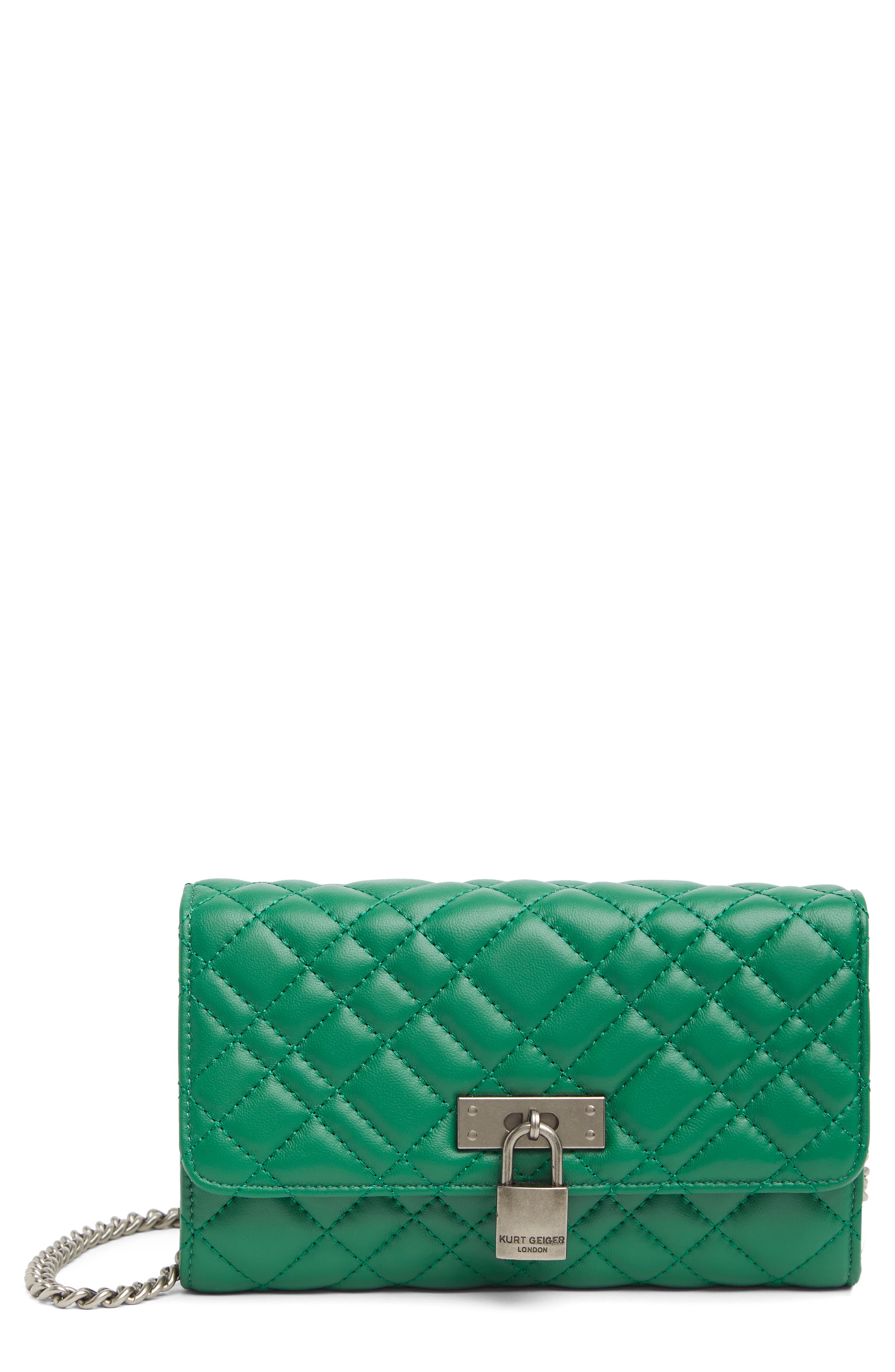 Kurt Geiger London Brixton Quilted Leather Chain Wallet Nordstromrack