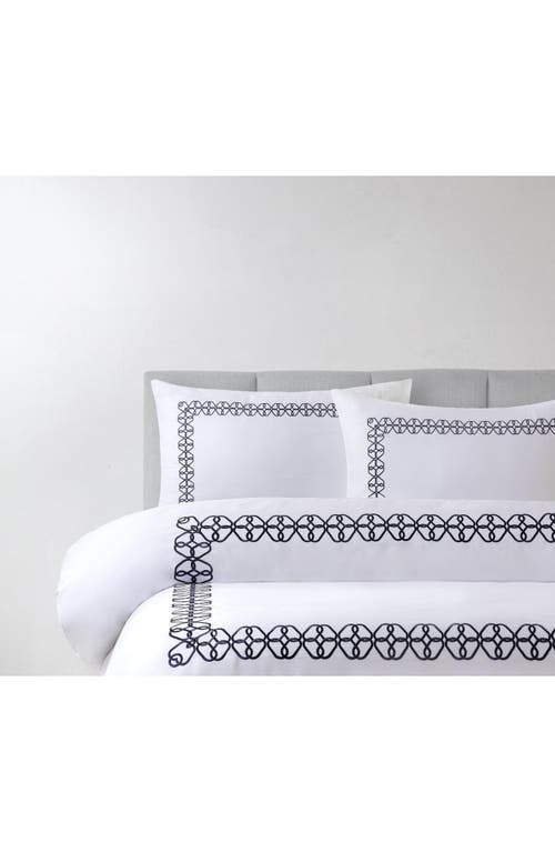 Brooks Brothers Engaged Embroidered Turkish Cotton Sham Set In Navy