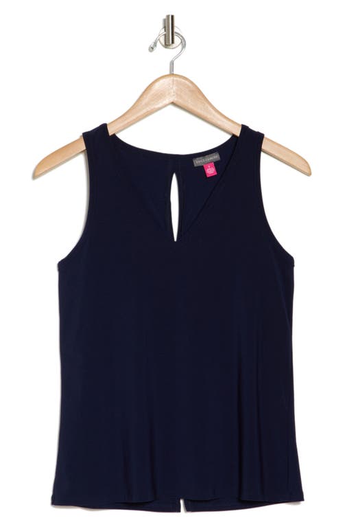 Vince Camuto V-neck Split Back Tank In Jbs Navy-407