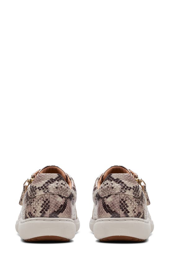 Shop Clarks (r) Nalle Zip Sneaker In Snake Print
