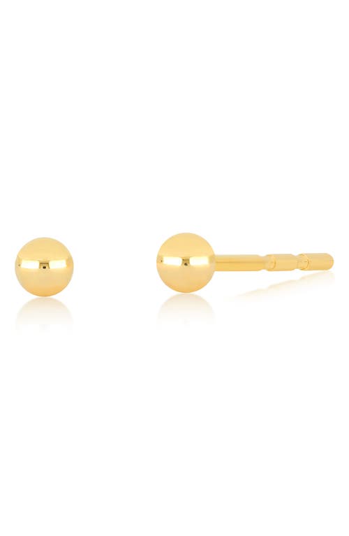 EF Collection Mini Ball Stud Earrings in 14K Yellow Gold at Nordstrom
