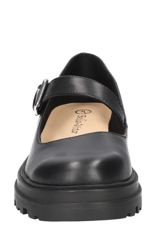 Shop Bella Vita Britt Mary Jane Flat In Black Leather