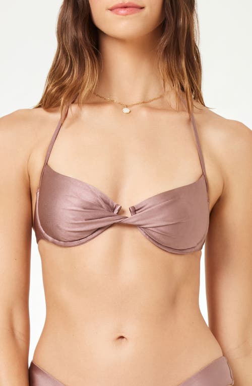 Shop L*space Lspace Toni Underwire Bikini Top In Smoky Quartz