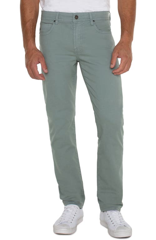 Shop Liverpool Los Angeles Liverpool Kingston Modern Straight Leg Twill Pants In Eucalyptus