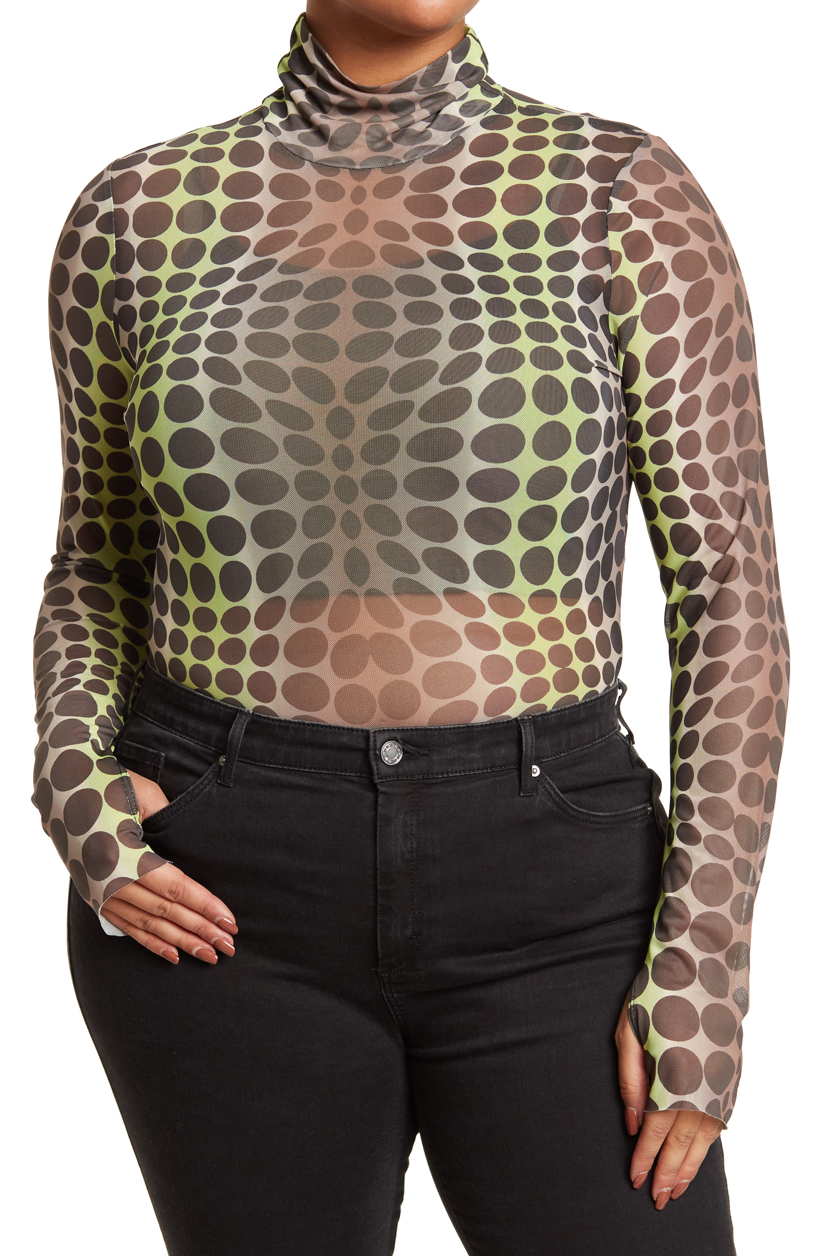 afrm mesh turtleneck