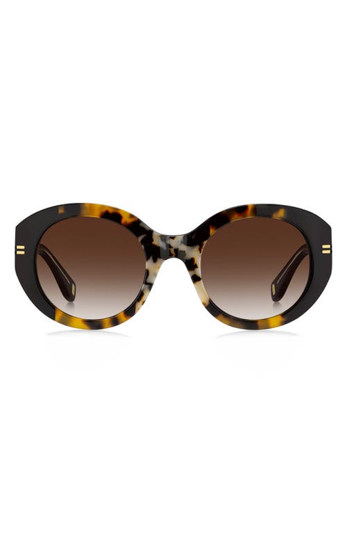 Shop Marc Jacobs 51mm Gradient Oval Sunglasses<br /> In Havana/brown Sf