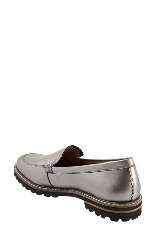 Shop Trotters Fayth Loafer In Pewter