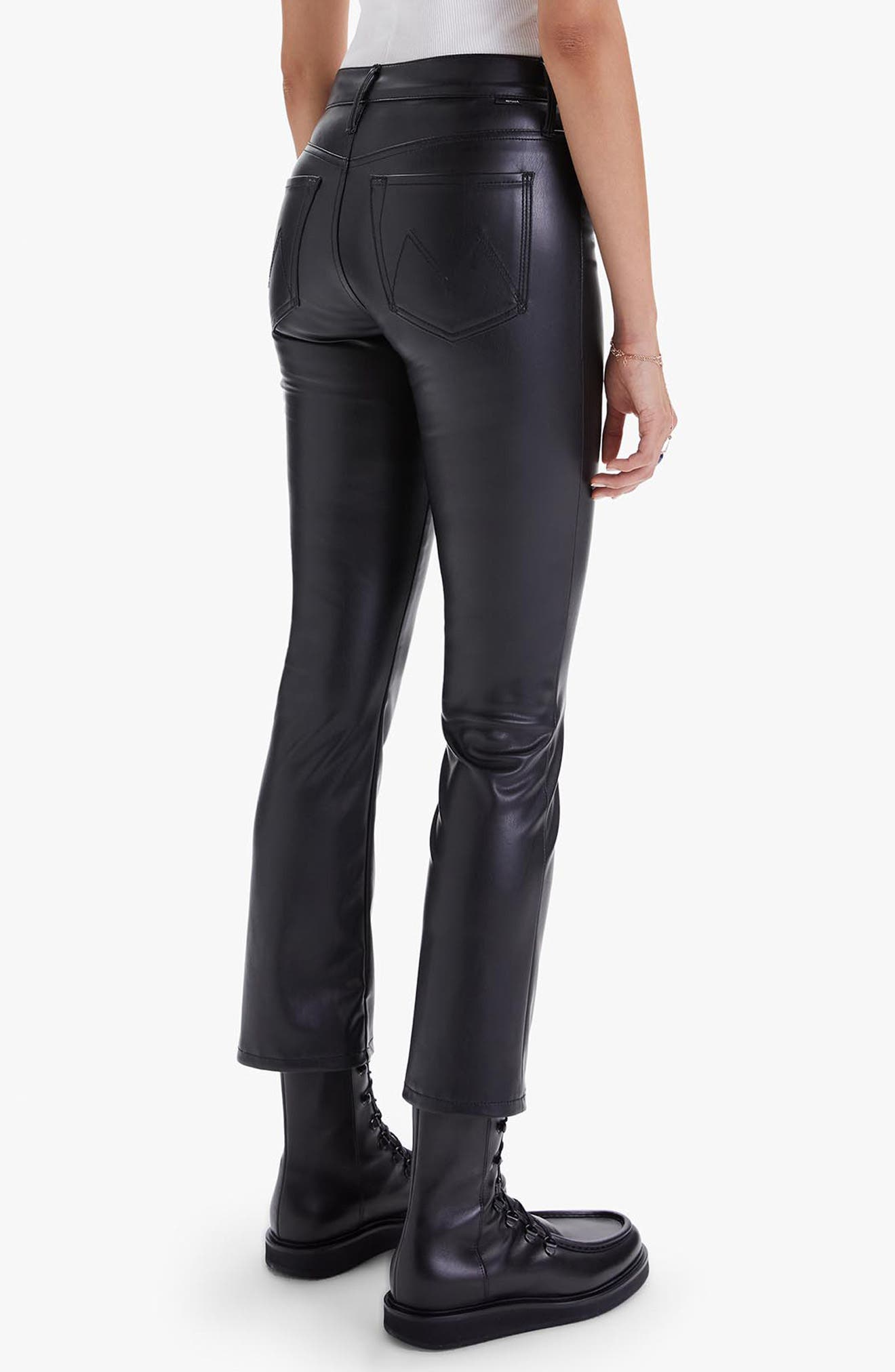 mother faux leather pants