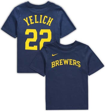 Nike Women's Christian Yelich Cream Milwaukee Brewers Home Replica Player Jersey - Cream