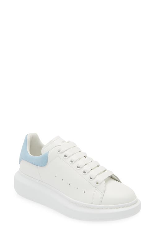Oversized Sneaker in White/Powder Blue