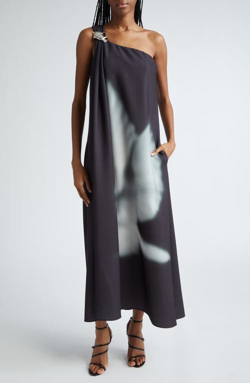 Brandon Maxwell Mae Dove Print One-Shoulder Dress at Nordstrom,