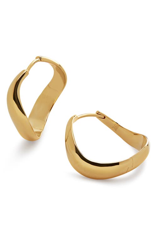 Monica Vinader Medium Swirl Hoop Earrings in 18Ct Gold Vermeil at Nordstrom