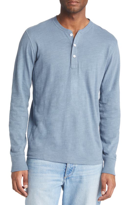 Rag & Bone Blue Classic Flame Henley In Blue