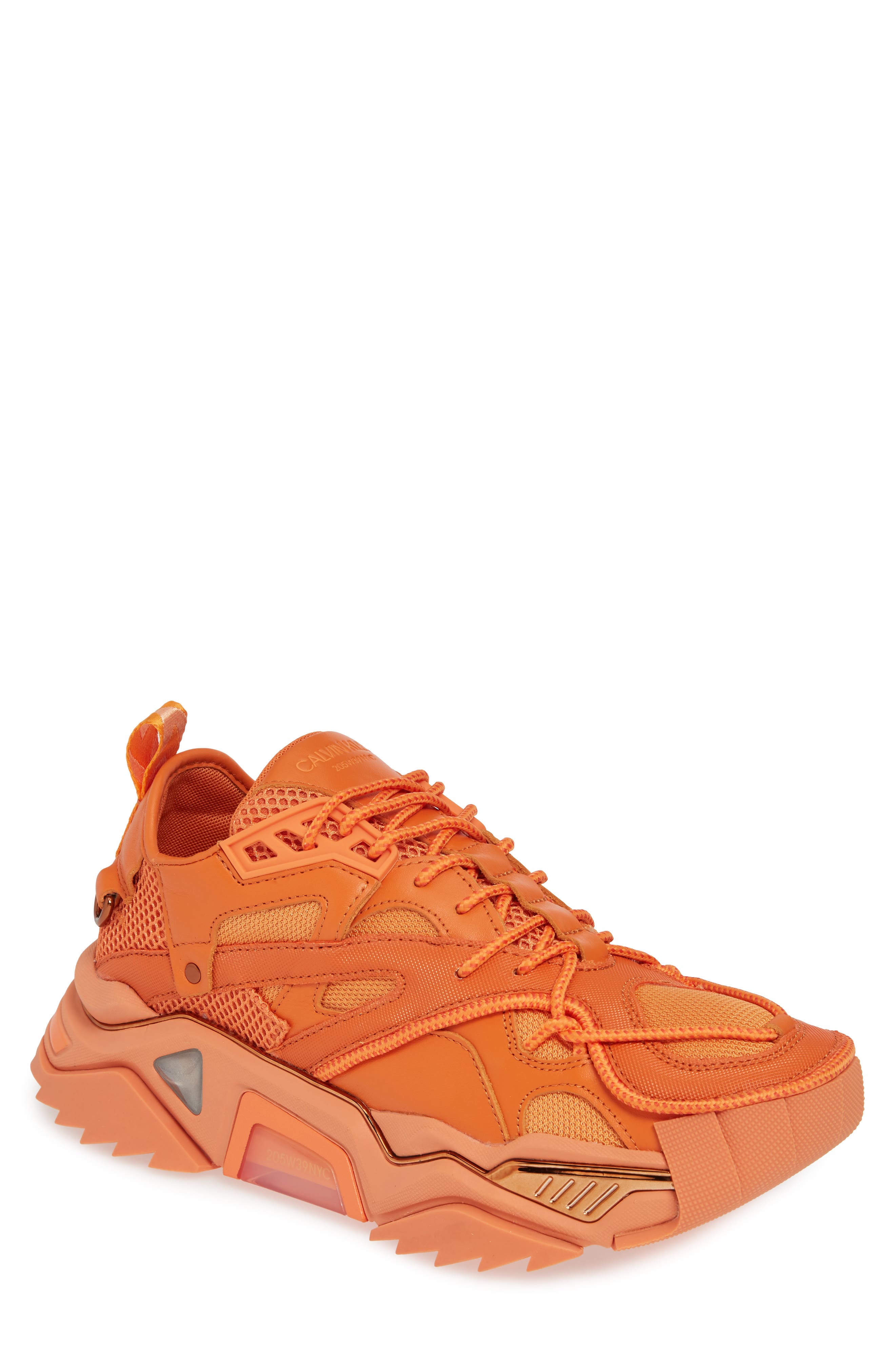 orange calvin klein sneakers
