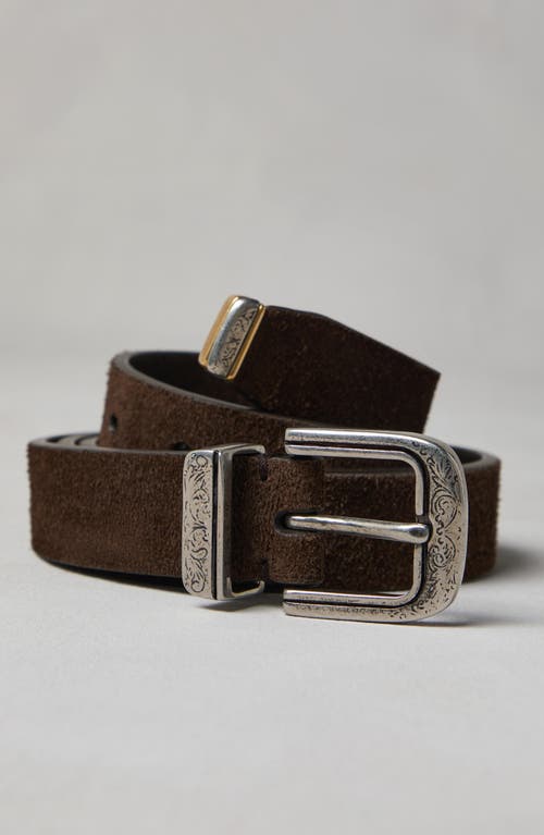 Shop Brunello Cucinelli Leather Belt In Coffee