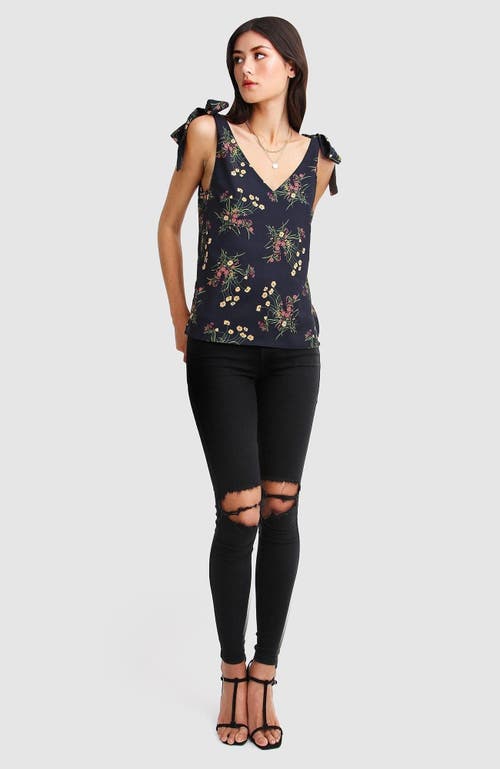 Shop Belle & Bloom Feel For You V-neck Top In Navy