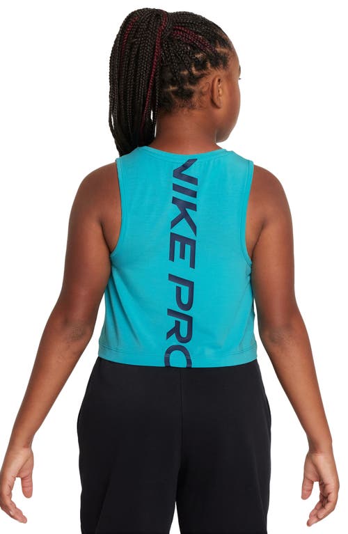 Shop Nike Kids' Dri-fit Pro Tank Top In Dusty Cactus/midnight Navy