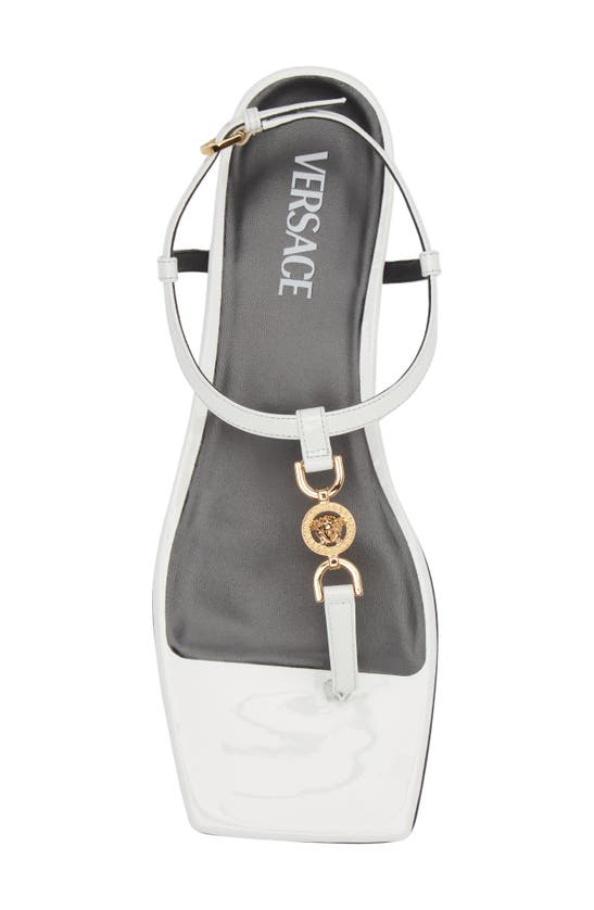 Shop Versace Medusa '95 T-strap Sandal In White