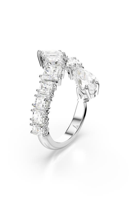 Swarovski Matrix Ring In Silver/white