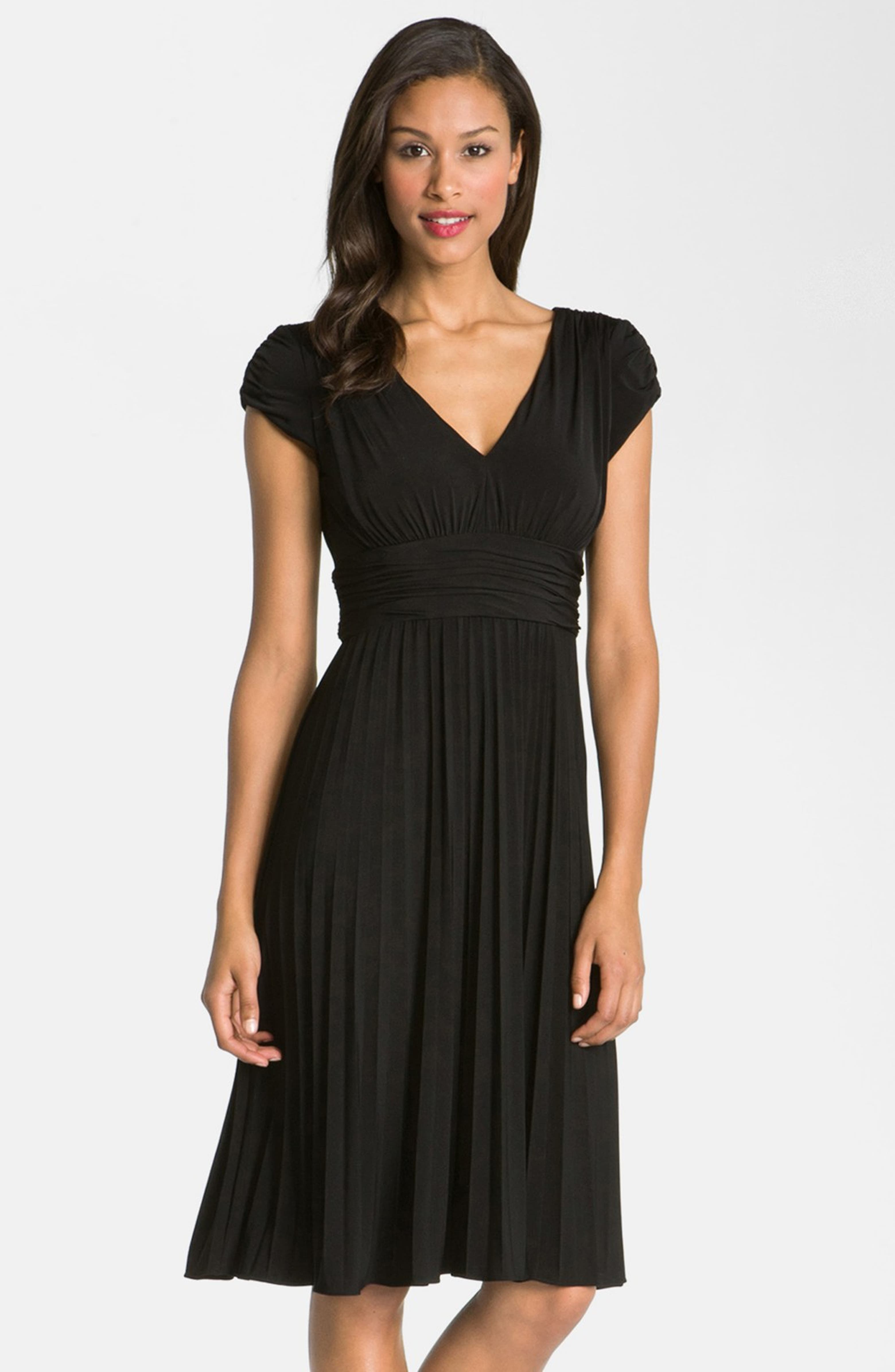 Maggy London 'Sunburst' Pleated Jersey Fit & Flare Dress | Nordstrom