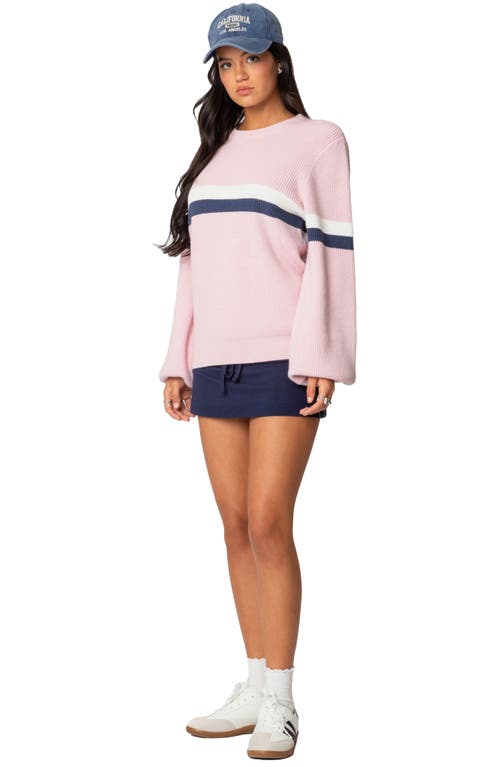 EDIKTED EDIKTED NAUTICAL STRIPE OVERSIZE SWEATER