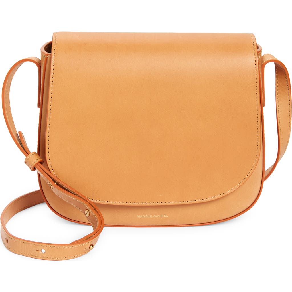 Mansur Gavriel Classic Leather Crossbody In Cammello
