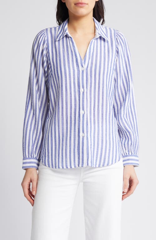 Rails Lo Stripe Organic Cotton Button-Up Shirt Anacapa at Nordstrom,