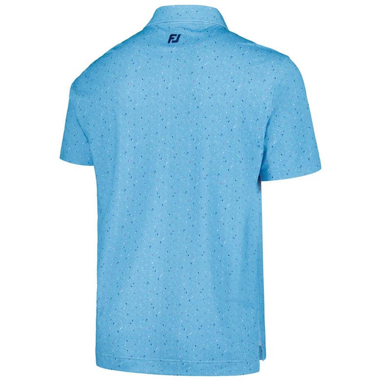 Shop Footjoy Blue Arnold Palmer Invitational Tweed Texture Prodry Stretch Pique Polo