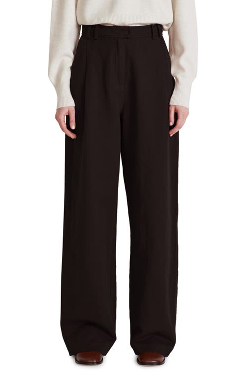 Apiece Apart Manon Linen & Organic Cotton Trousers in Black