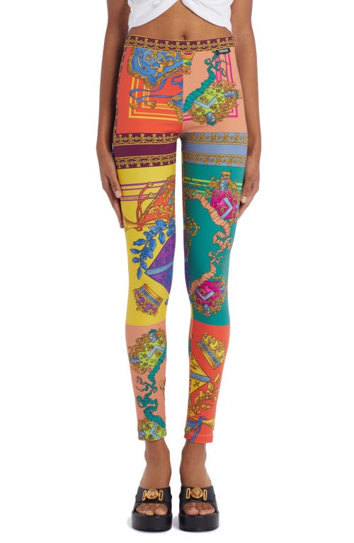 Versace Royalty Print Leggings in Multicolor | Smart Closet