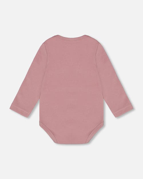 Shop Deux Par Deux Baby Girl's Organic Cotton Bodysuit With Print Woodrose