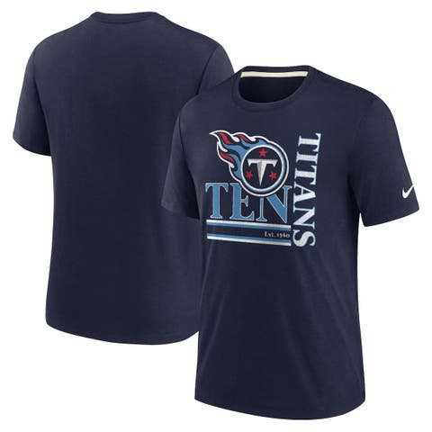 Nike Men's Tennessee Titans Rewind Logo Dark Grey Heather T-Shirt