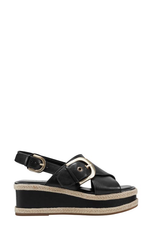 Shop Marc Fisher Ltd Renda Slingback Espadrille Platform Wedge Sandal In Black 001