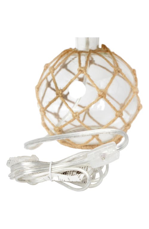 Shop Lalia Home Glass Rope Table Lamp In Clear/burlap