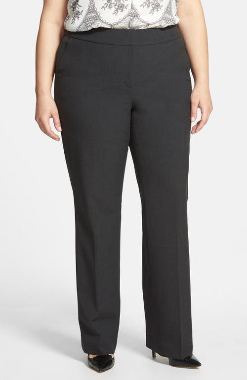 Sejour 'Ela' Curvy Fit Pants in Grey Charcoal Heather 