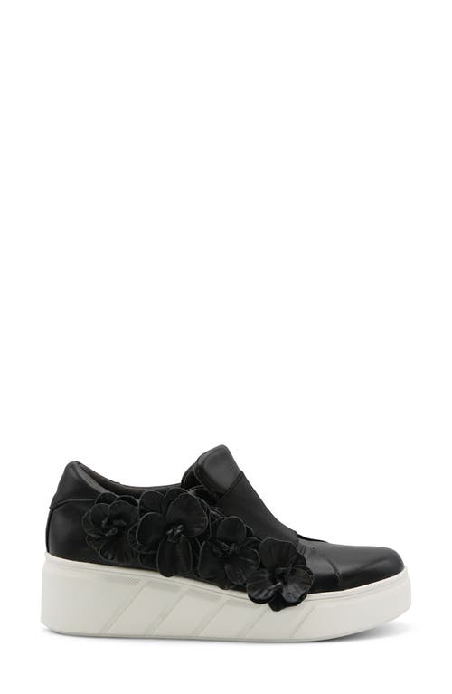 Shop Charles David Rachelle Floral Embellished Wedge Sneaker In Black