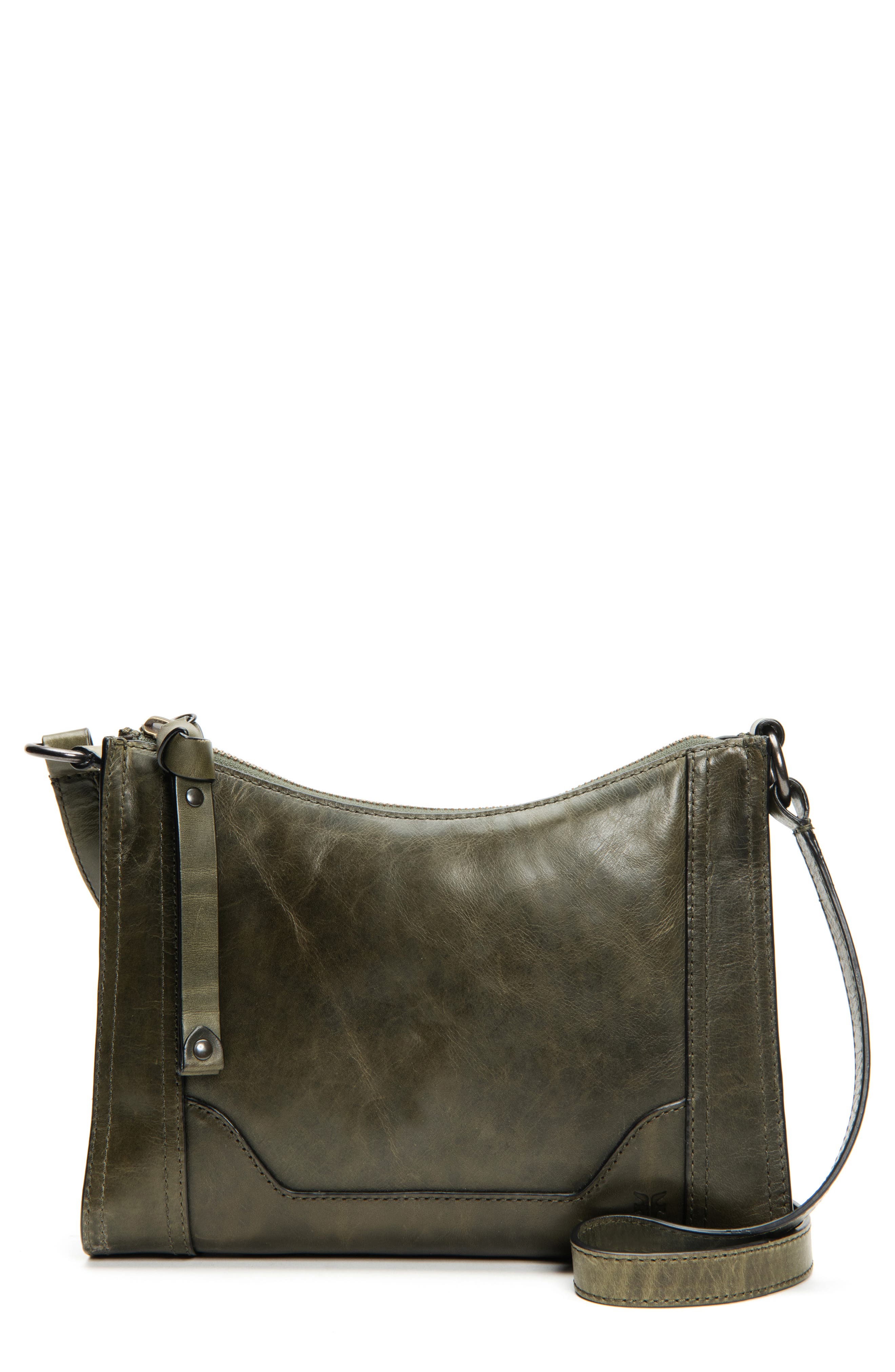 frye melissa zip leather crossbody bag