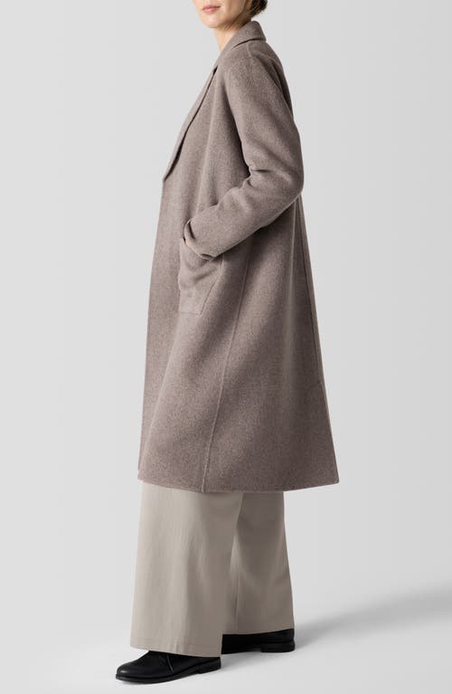 Shop Eileen Fisher Wool Blazer Coat In Taupe