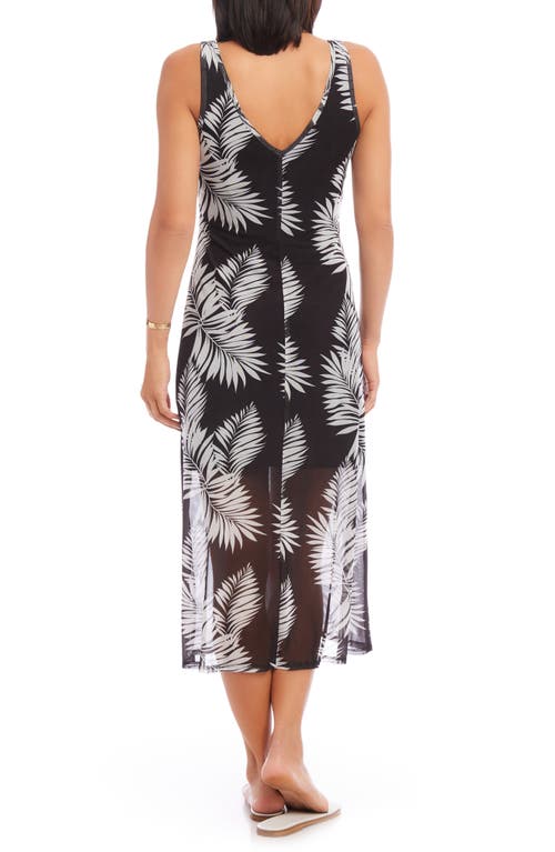 Shop Karen Kane Palm Print Mesh Midi Dress