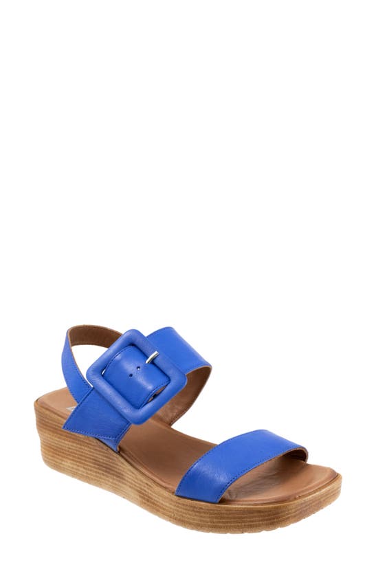 Bueno Marcia Slingback Wedge Sandal In Bright Blue