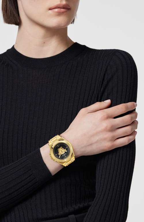 Shop Versace Hera Bracelet Watch, 37mm In Ip Yellow Gold