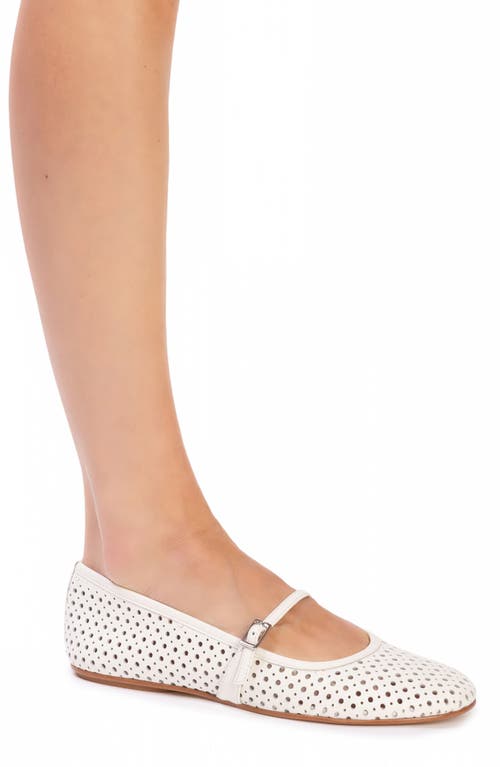 Shop Black Suede Studio Mika Mary Jane Flat In Cream